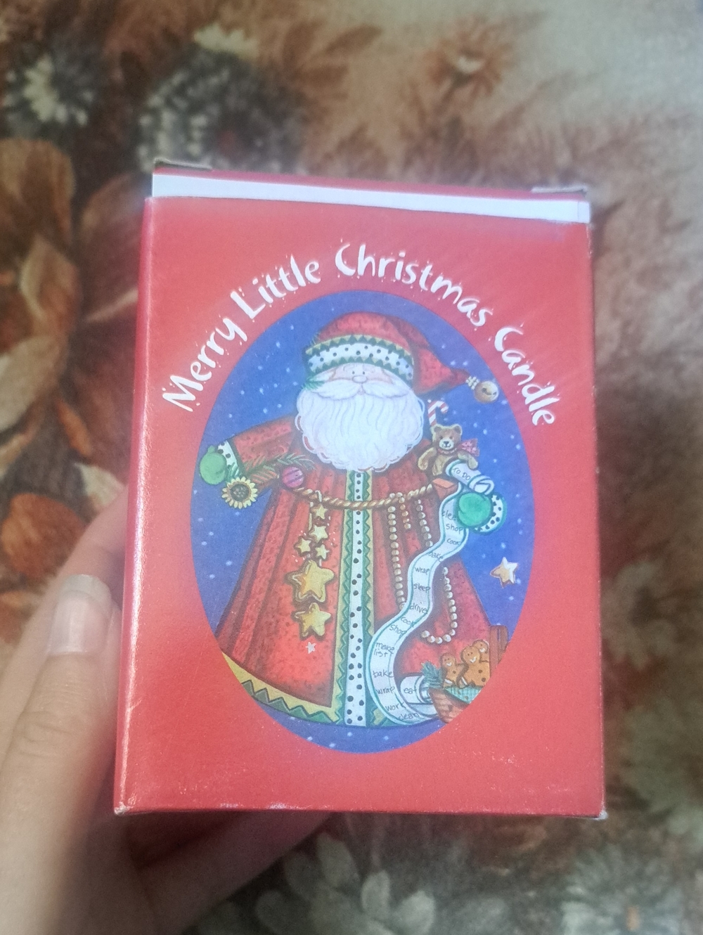 Vintage Mary Engelbreit 'Merry Little Christmas Candle' Santa in Original Box